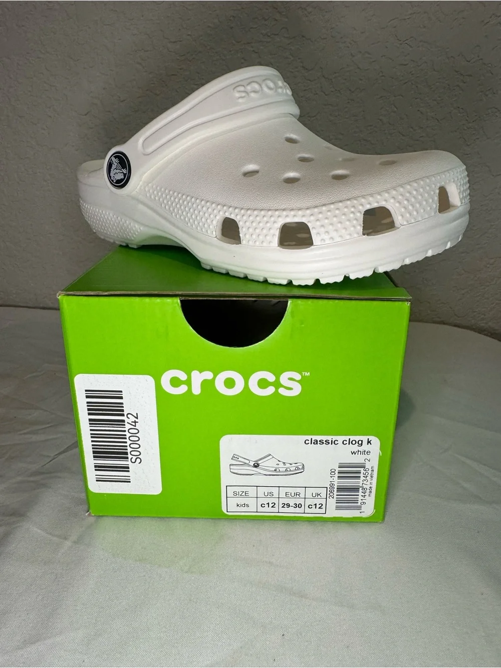 CROCS Kids Classic Clog in White